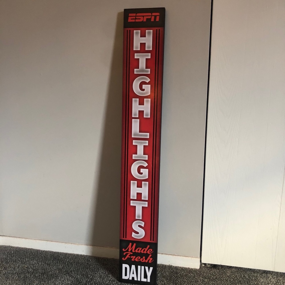 ESPN Wood Wall Art Sign